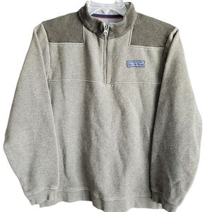 Vineyard Vines Saltwater Fleece Shep Shirt Mens Medium Green 1/4 Zip Sweatshirt
